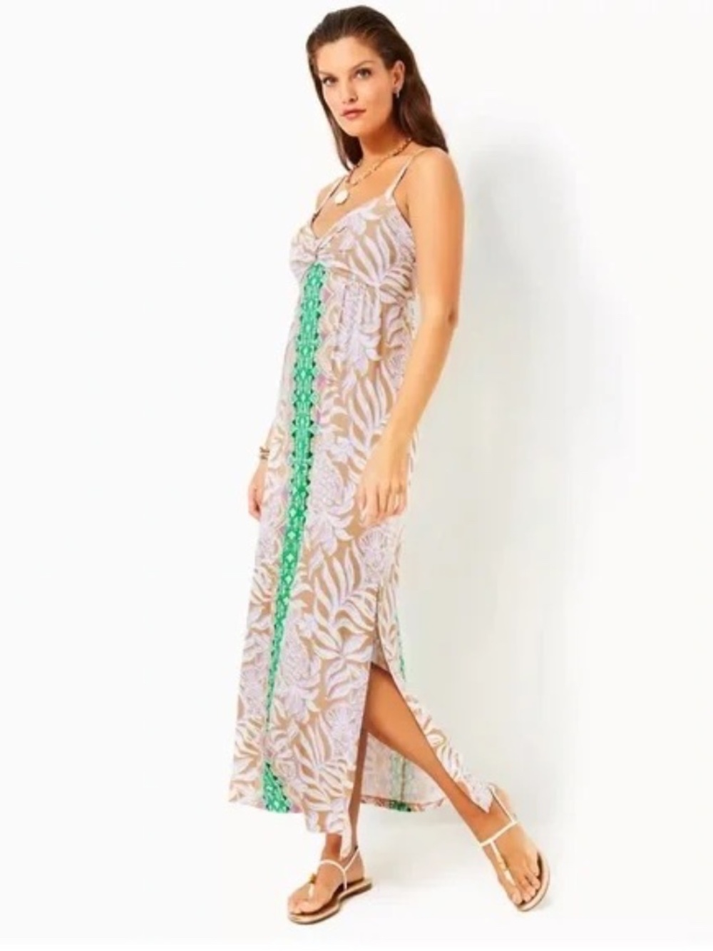 NEW! Lilly Pulitzer Floralie Maxi Dress Multi Bon Vivants Print Size 0 - $228 - Picture 5 of 16
